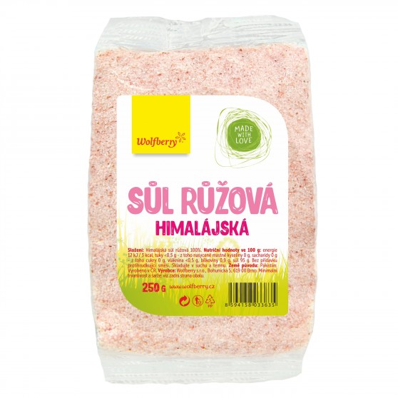 Himalájská sůl růžová 250g Wolfberry