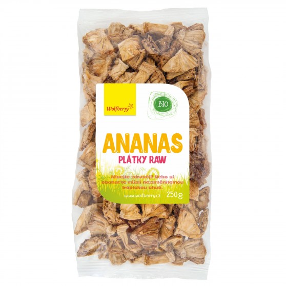 Ananas plátky RAW BIO 250g Wolfberry