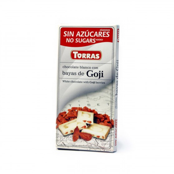 Bílá čokoláda Goji 75g Torras