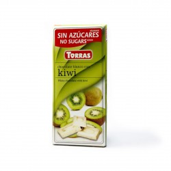 Bílá čokoláda s kiwi 75g Torras