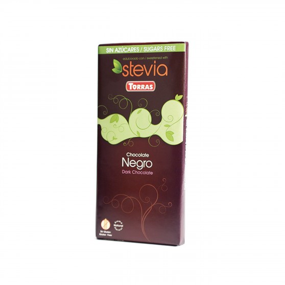 Hořká čokoláda Negro slazená sladidlem z rostliny STEVIA 100g Torras