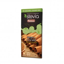 Hořká čokoláda slazená sladidlem z rostliny STEVIA se skořicí 125g Torras