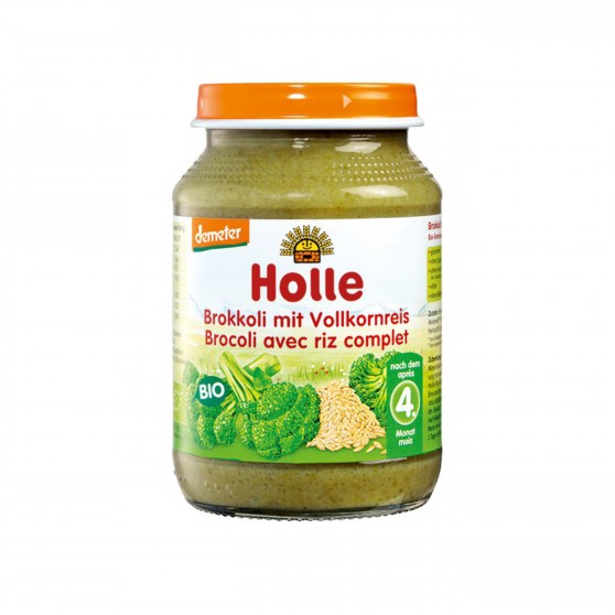 Dětská výživa Brokolice s celozrnnou rýží BIO 190 g Holle