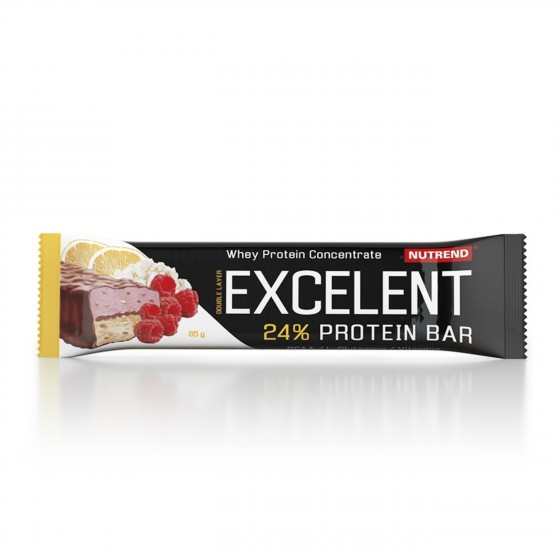 Tyčinka EXCELENT BAR DOUBLE citron, tvaroh, malina s brusinkami 85 g Nutrend