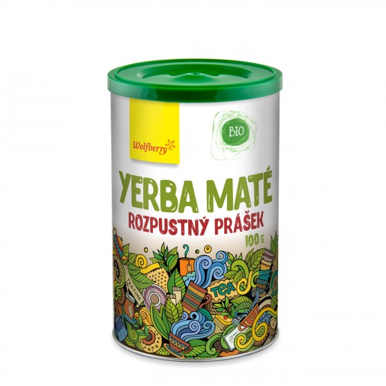 Zelený čaj Yerba maté prášek BIO 100 g Wolfberry