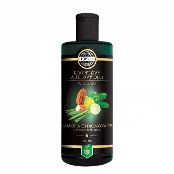 Bergamot a citronová tráva v mandlovém oleji 200ml Topvet