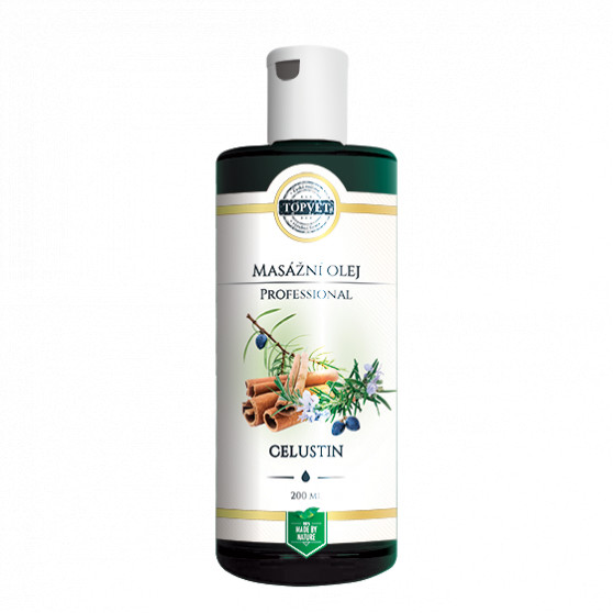 Celustin - masážní olej 200ml Topvet