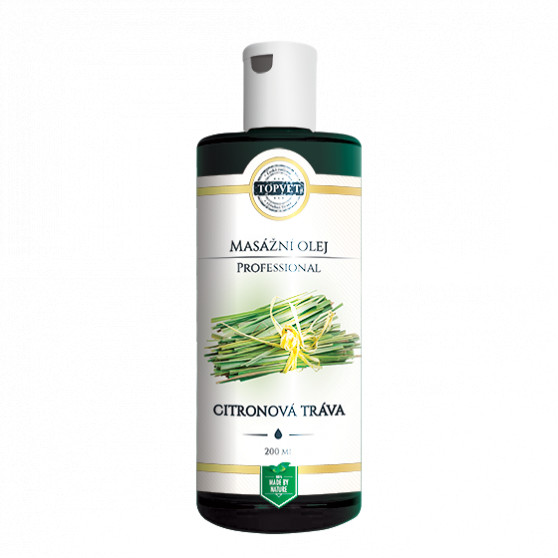 Citronová tráva masážní olej 200ml Topvet