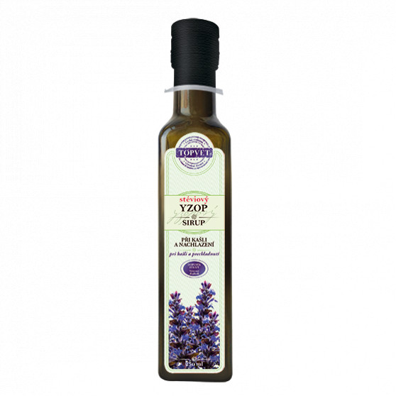 Yzopový stéviový sirup - farmářský 250ml Topvet