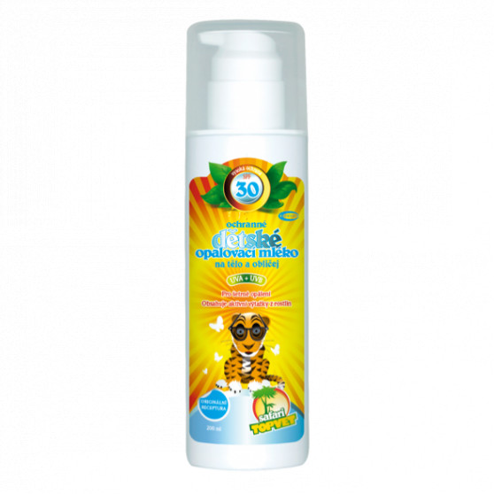 Dětské opalovací mléko SPF 30 200ml Topvet