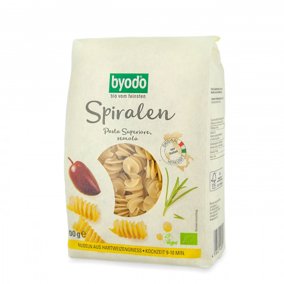 Těstoviny - Spirály semolina BIO 500 g Byodo