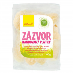 Zázvor kandovaný plátky 100g Wolfberry