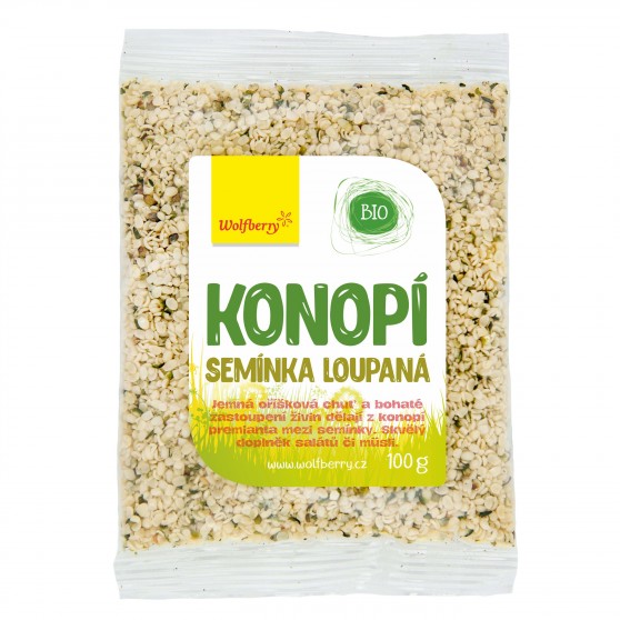 Konopné semínko loupané BIO 100g Wolfberry